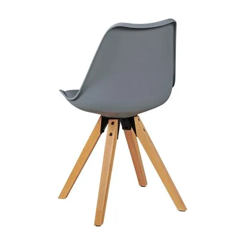 2er Set Esszimmerstuhl LIMA | Kunstleder | grau