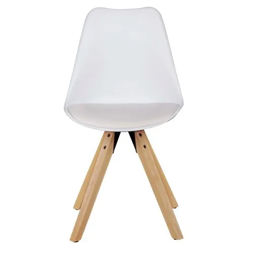 2er Set Esszimmerstuhl LIMA | Kunstleder | weiß