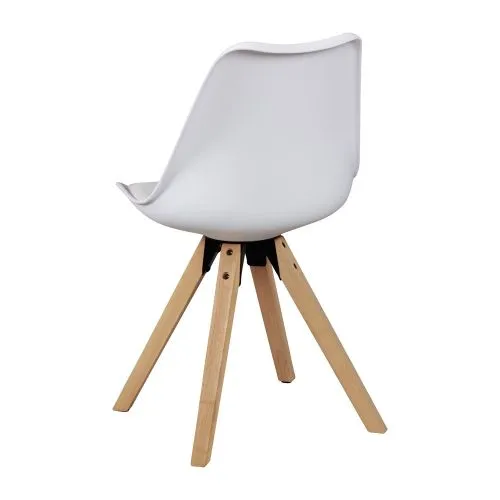 2er Set Esszimmerstuhl LIMA | Kunstleder | weiß