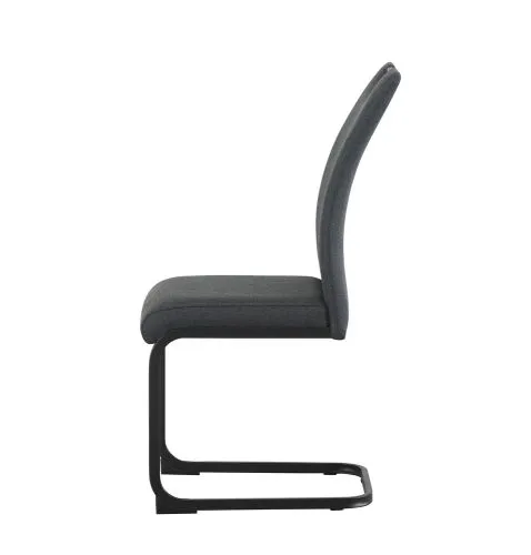 2er Set Freischwinger Hanna | Webstoff | anthrazit