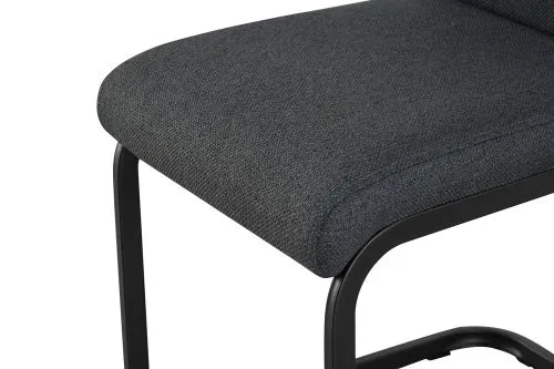 2er Set Freischwinger Hanna | Webstoff | anthrazit