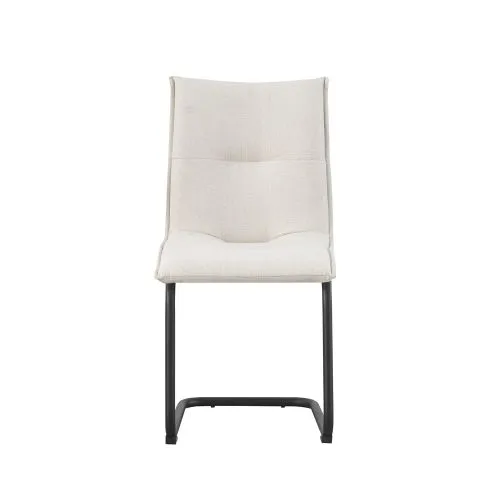 2er Set Freischwinger Sonja | Webstoff | creme