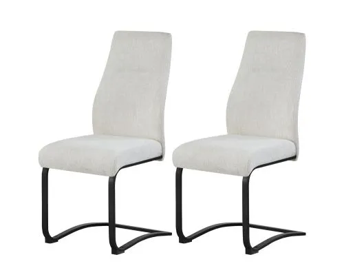2er Set Freischwinger Tina | Strukturstoff | creme
