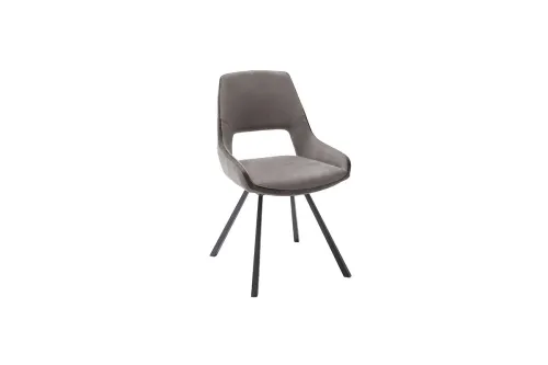 2er Set Stuhl Bayonne | Webstoff | drehbar | cappuccino