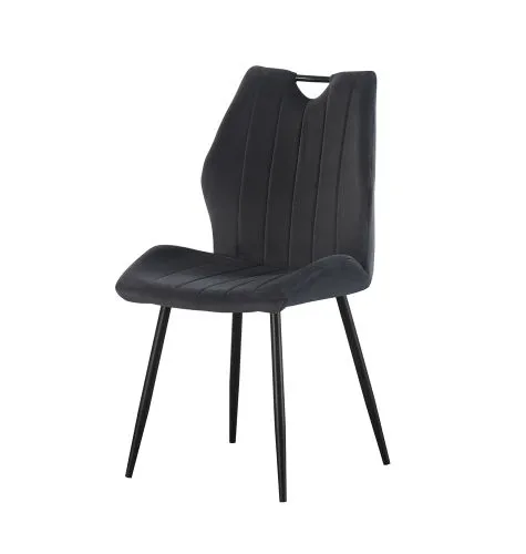 2er Set Stuhl Christin | Samtbezug | anthrazit
