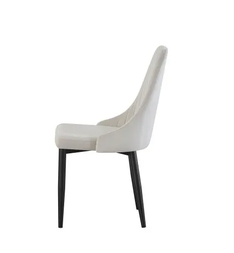 2er Set Stuhl Claudia | Samtbezug | creme