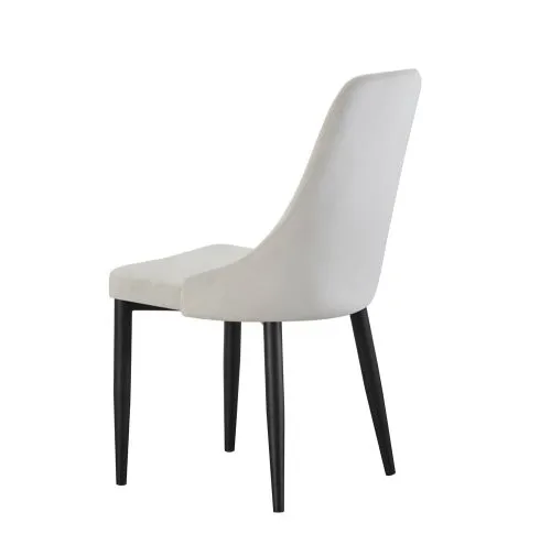 2er Set Stuhl Claudia | Samtbezug | creme