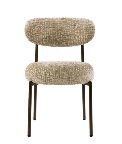 2er Set Stuhl Elysia | Monti Stoff / Strukturgewebe | sand-braun