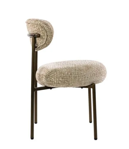 2er Set Stuhl Elysia | Monti Stoff / Strukturgewebe | sand-braun