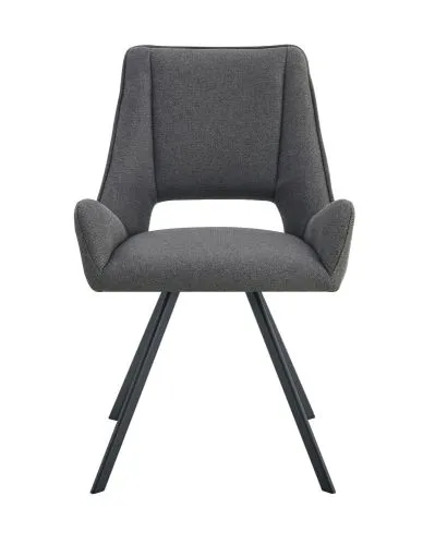 2er Set Stuhl Helen | Webstoff | anthrazit