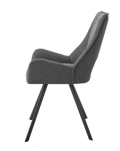 2er Set Stuhl Helen | Webstoff | anthrazit