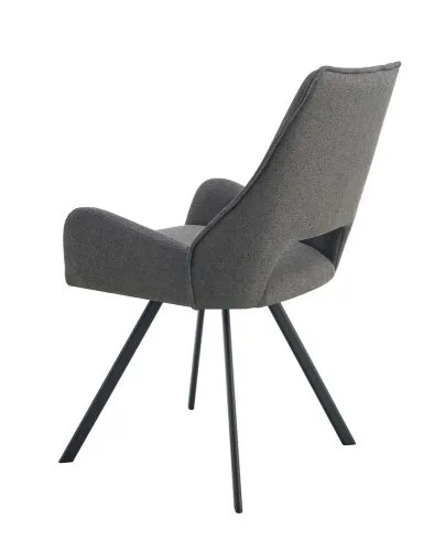 2er Set Stuhl Helen | Webstoff | anthrazit