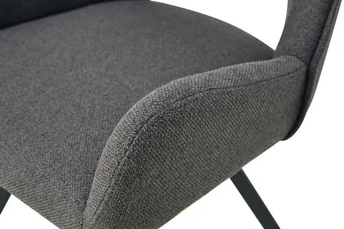2er Set Stuhl Helen | Webstoff | anthrazit