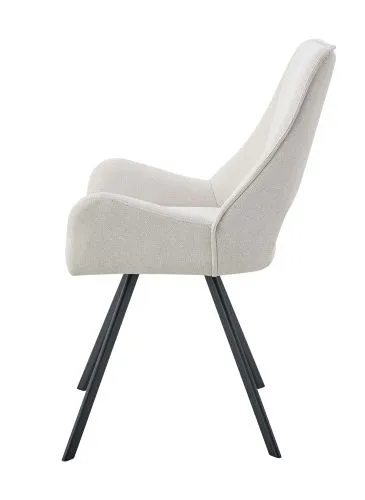 2er Set Stuhl Helen | Webstoff | creme