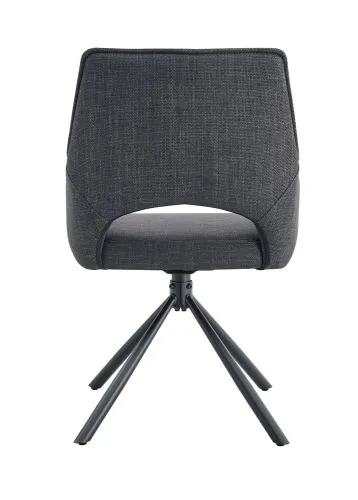 2er Set Stuhl Jana | Webstoff | drehbar | anthrazit