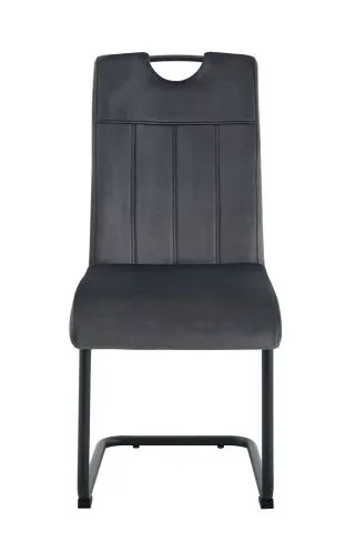 2er Set Stuhl Lisa | Samtbezug | anthrazit