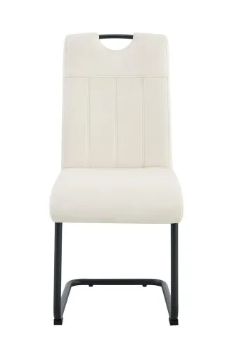 2er Set Stuhl Lisa | Samtbezug | creme