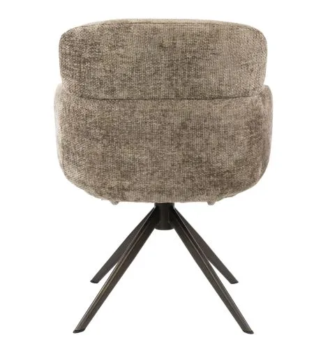 2er Set Stuhl Milagro | Hoven-Stoff / Chenillegewebe | drehbar | champagne-braun