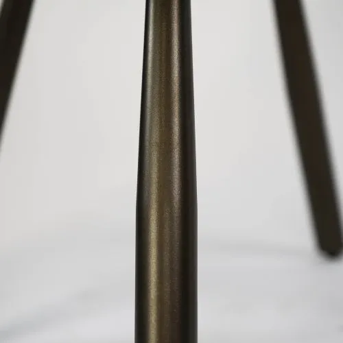 2er Set Stuhl Toik mit Armlehnen | auf Rollen | Hoven-Stoff / Chenillegewebe | hampagne-braun