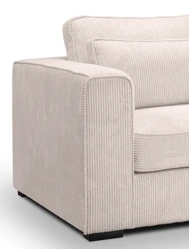 3-Sitzer Polstersofa Almera | 241cm | Cordstoff | grau-beige