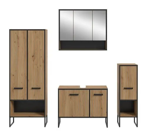 Bad Set Bagno | 4-teilig | Artisan Oak ohne Aufsatzleuchte