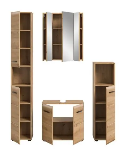 Bad Set Ice 2 | 4-teilig | Artisan Oak ohne Aufsatzleuchte