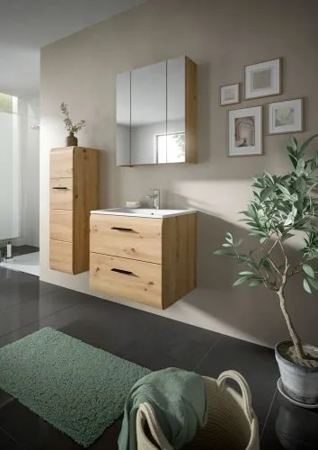 Bad Set Ice 3a | 2-teilig | Artisan Oak | inkl. Waschbecken ohne