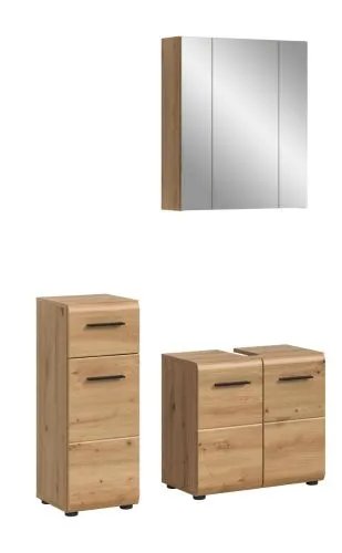 Bad Set Ice 5 | 3-teilig | Artisan Oak mit Aufsatzleuchte