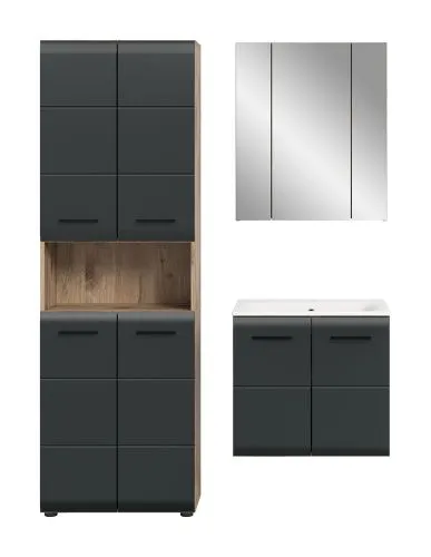 Bad Set Ice 6 | 3-teilig | Nox Oak / schwarz matt