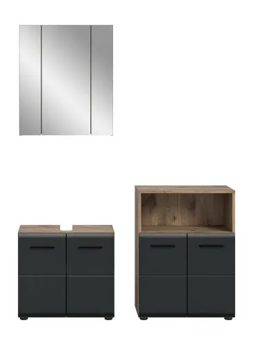 Bad Set Ice 6a | 3-teilig | Nox Oak / schwarz matt