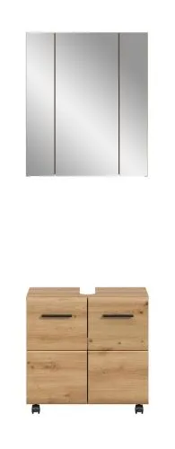 Bad Set Ice auf Rollen | 2-teilig | Artisan Oak mit