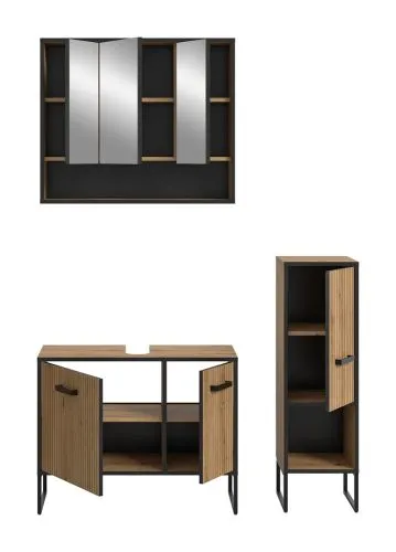 Badezimmer-Set Bagno 1 | Artisan Oak | 3-teilig ohne Beleuchtung