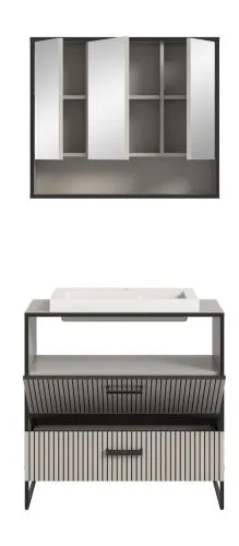 Badezimmer-Set Bagno | Kaschmir | 2-teilig | inkl. Waschbecken