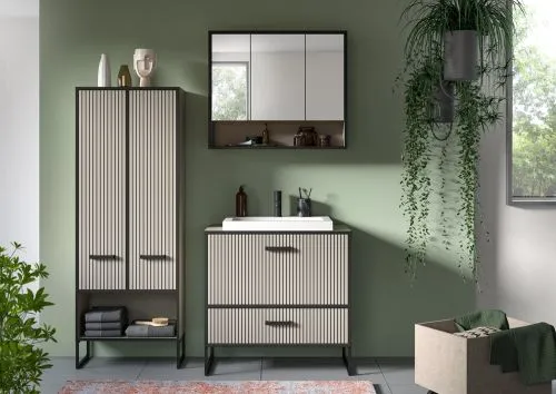 Badezimmer-Set Bagno | Kaschmir | 3-teilig | inkl. Waschbecken