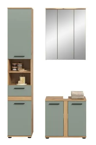 Badezimmer-Set Blake 1 | Salbei / Artisan Eiche | 3-teilig