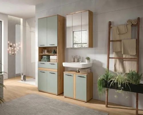 Badezimmer-Set Blake 2 | Salbei / Artisan Eiche | 3-teilig