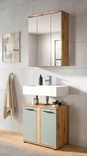 Badezimmer-Set Blake | Salbei / Artisan Eiche | 2-teilig