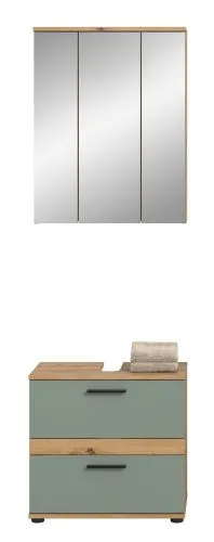 Badezimmer-Set Blake1 | Salbei / Artisan Eiche | 2-teilig
