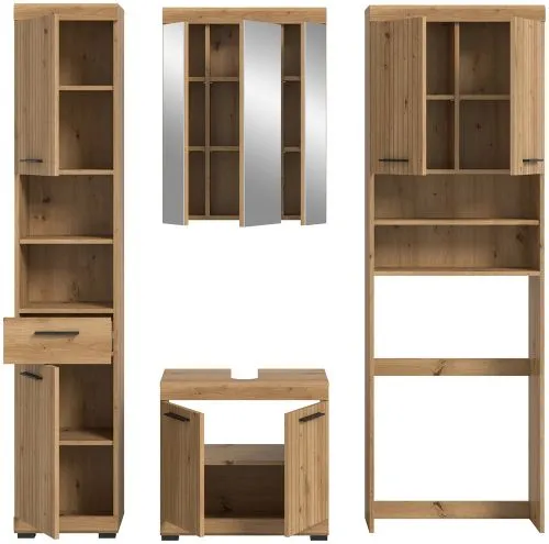 Badezimmer-Set Scout 1 | Artisan Eiche | 4-teilig mit Aufsatzleuchte