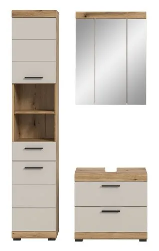 Badezimmer-Set Scout 1 | Kaschmir / Evoak Oak | 3-teilig