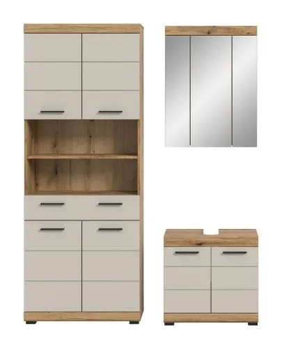 Badezimmer-Set Scout 2 | Kaschmir / Evoak Oak | 3-teilig