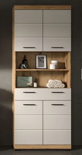Badezimmer-Set Scout 2 | Kaschmir / Evoak Oak | 3-teilig mit Aufsatzleuchte