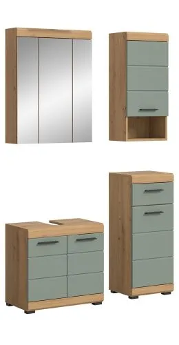 Badezimmer-Set Scout 2 | Salbei / Artisan Eiche | 4-teilig