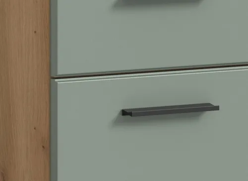 Badezimmer-Set Scout 5 | Salbei / Artisan Eiche | 4-teilig | mit Aufsatzleuchte
