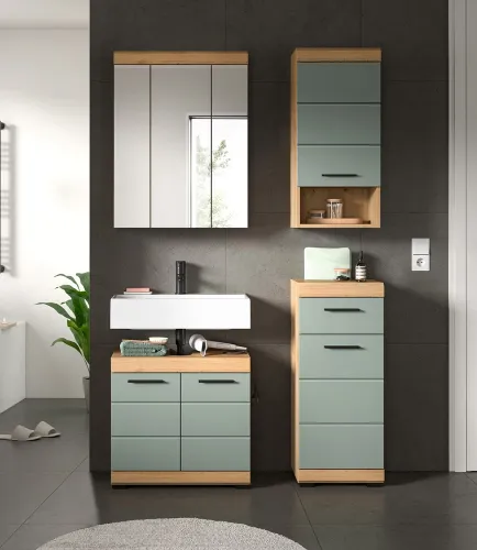 Badezimmer-Set Scout 2 | Salbei / Artisan Eiche | 4-teilig
