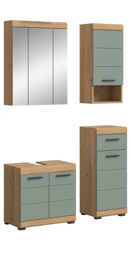 Badezimmer-Set Scout 2 | Salbei / Artisan Eiche | 4-teilig