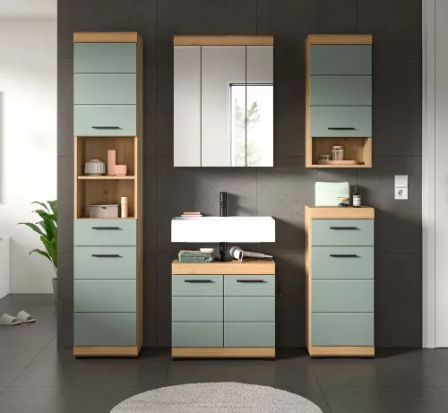 Badezimmer-Set Scout 2 | Salbei / Artisan Eiche | 5-teilig
