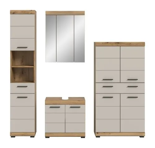 Badezimmer-Set Scout 3 | Kaschmir / Evoak Oak | 4-teilig