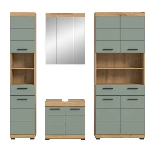 Badezimmer-Set Scout 4 | Salbei / Artisan Eiche | 4-teilig 1a