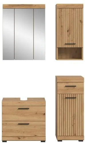 Badezimmer-Set Scout 6 | Artisan Eiche | 4-teilig ohne Aufsatzleuchte